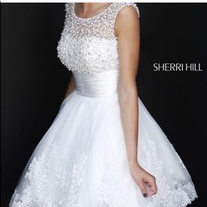 White Sherri Hill Prom Dress